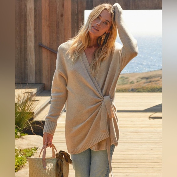 Outerknown NEW Eva Cashmere Cardigan Light Camel XS